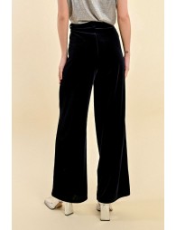 Flowing velvet panne pants