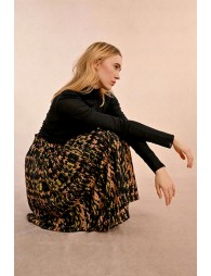 Printed mid-length skirt