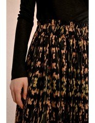 Printed mid-length skirt