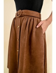 High-waisted buttoned skirt