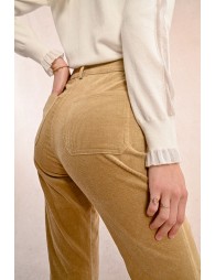 Pantalon flare en velours