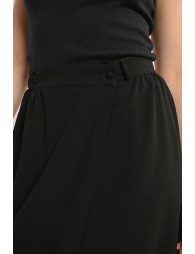 Skirt with panel, high waist