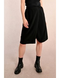 Skirt with panel, high waist