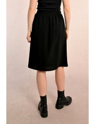 Skirt with panel, high waist