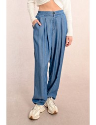 Embroidered lyocell pants