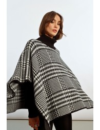 Poncho à carreaux