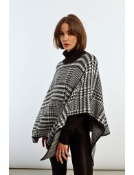 Poncho à carreaux