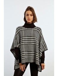 Poncho à carreaux