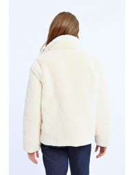 Blouson court en imitation fourrure