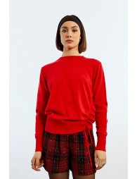 Pull en maille, lien asymétrique