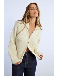 Cardigan à col zippé