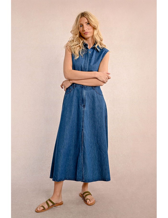 Denim maxi dress