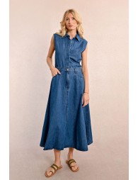 Denim maxi dress