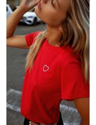 T-shirt with beaded heart