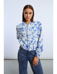 Bomber de manga larga estampado floral