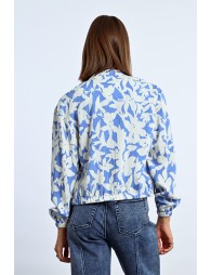 Bomber de manga larga estampado floral