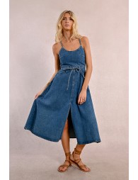 Robe longue en jean