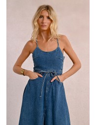 Robe longue en jean