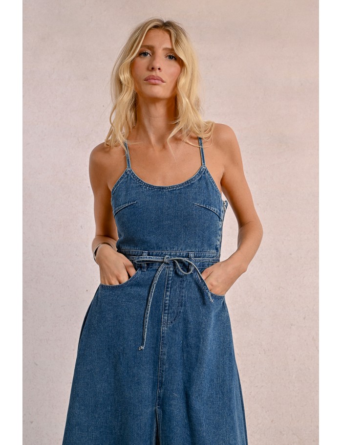 Robe longue en jean