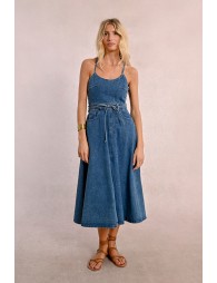 Robe longue en jean