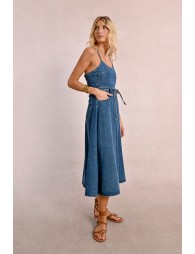 Robe longue en jean