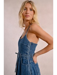 Robe longue en jean