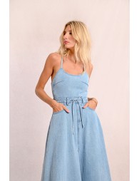 Robe longue en jean