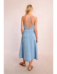 Robe longue en jean