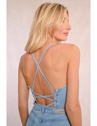 Robe longue en jean