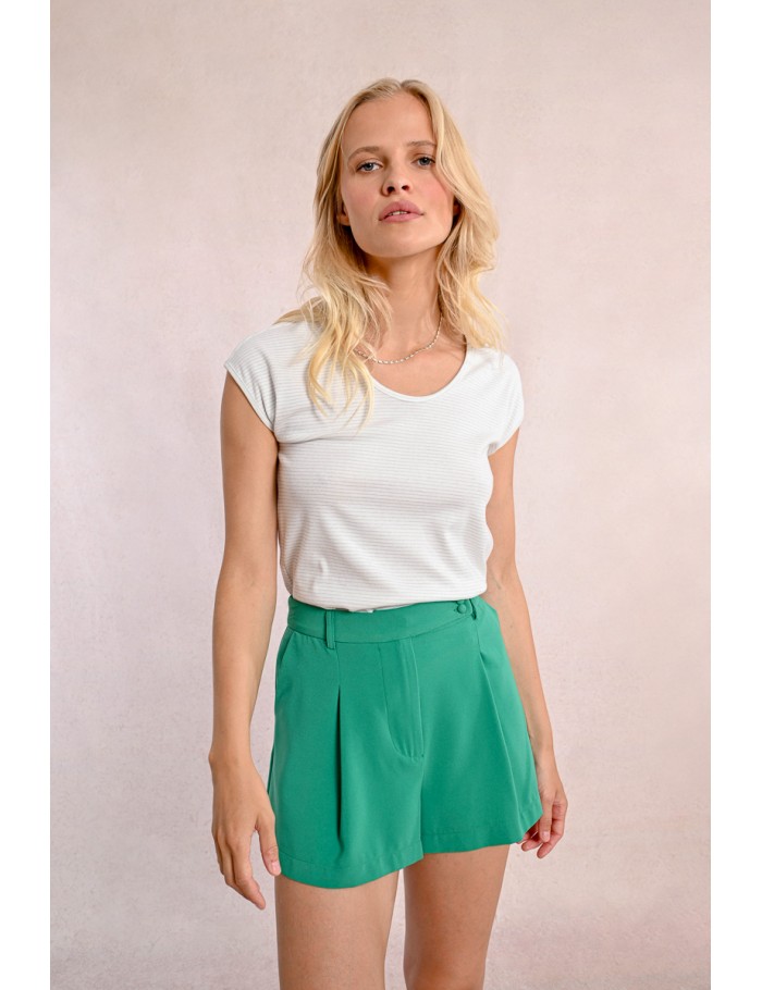 Sleeveless iridescent t-shirt