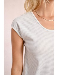 Sleeveless iridescent t-shirt