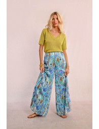 Wide printed pants