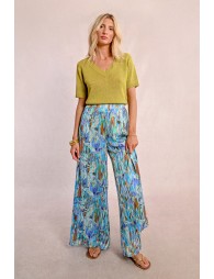 Wide printed pants