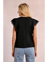 Ruffled sleeve t-shirt