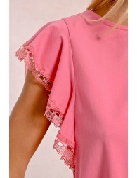 Ruffled sleeve t-shirt