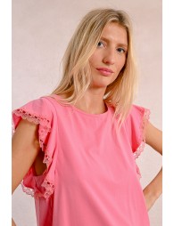 Ruffled sleeve t-shirt