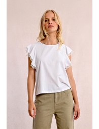 Ruffled sleeve t-shirt