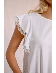 Ruffled sleeve t-shirt