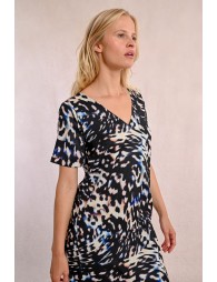 Vestido de manga corta con estampado