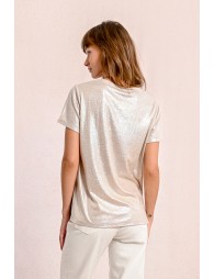 Straight, iridescent t-shirt