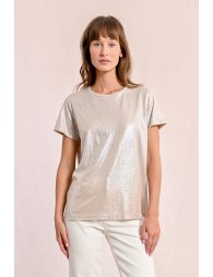 Straight, iridescent t-shirt