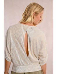 Sequin top, open back