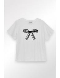 Bow graphic tee