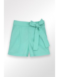 Poplin shorts, tie at the waist