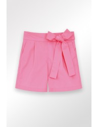 Poplin shorts, tie at the waist