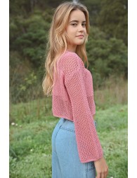 Fine knit sweater, long sleeves