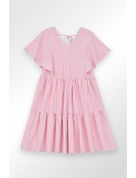 Short pinstriped babydoll dress