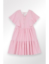 Short pinstriped babydoll dress