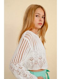 Knitted sweater, semi-transparent