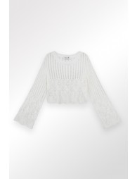 Knitted sweater, semi-transparent